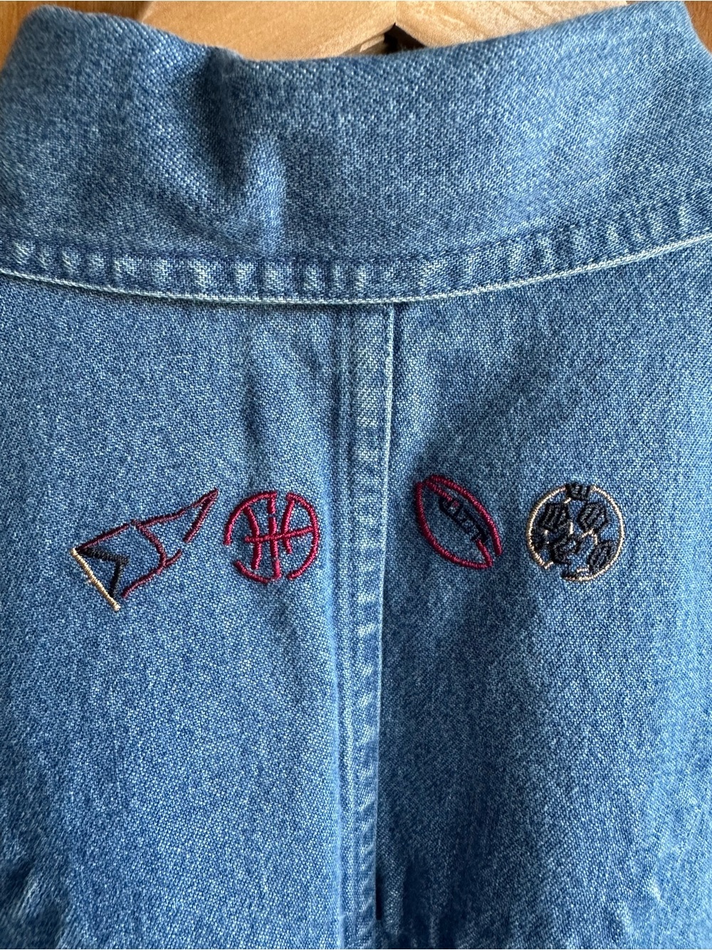 Christopher & Banks Blue Denim Jacket with Embroidered Pockets - Picture 8 of 8